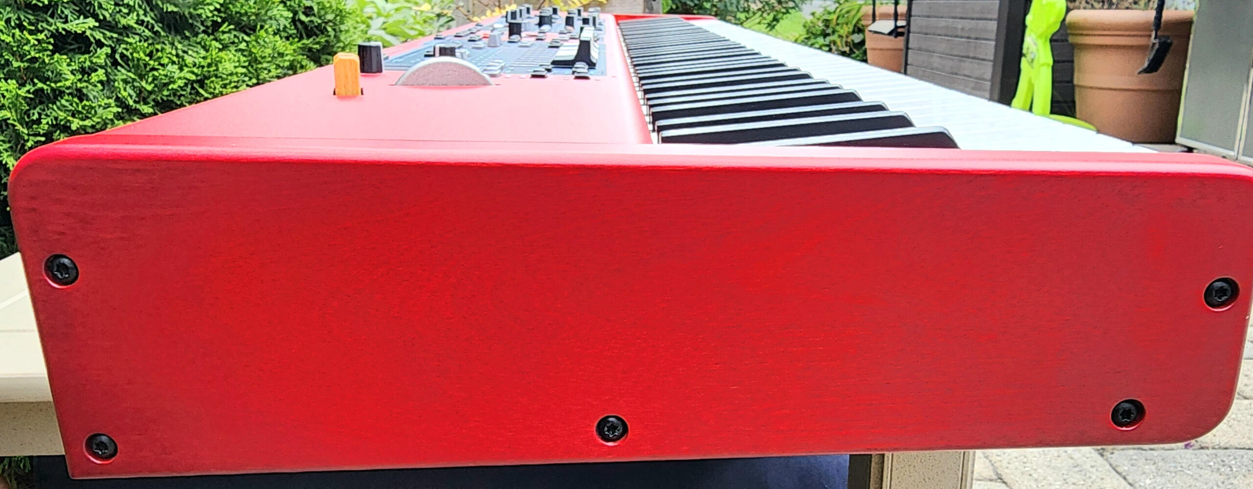 Left Red Wood Side Panel