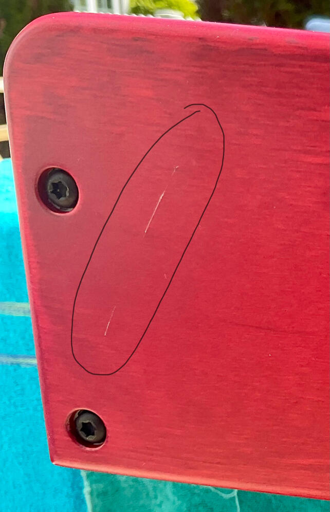 Small Blem Scratch On Side Panel